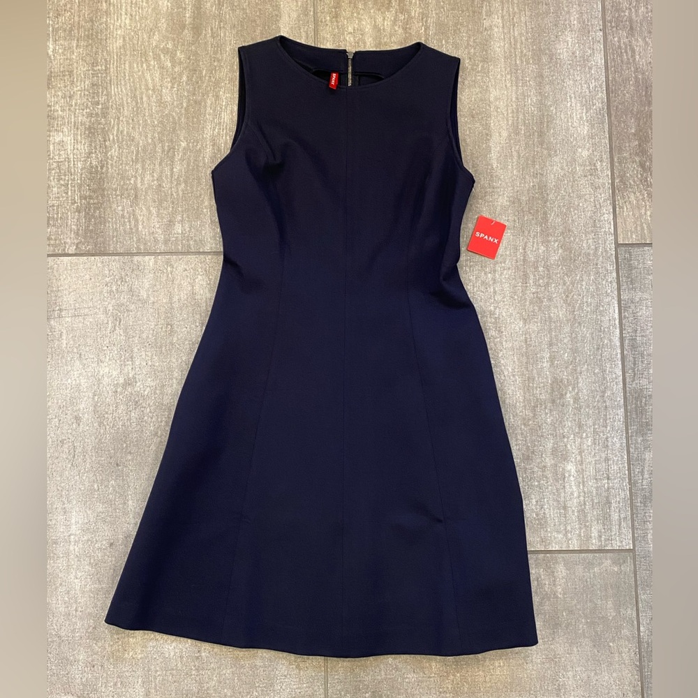 Spanx Sleeveless Fit and Flare Dress Navy